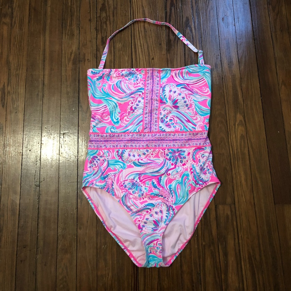 Lilly Pulitzer One Piece Bathing Suit Size 14 Smoke Free Home